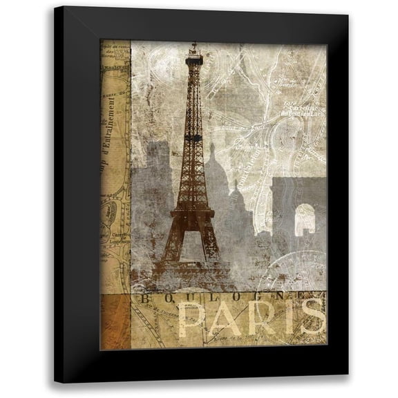 Mallett, Keith 11x14 Black Modern Framed Museum Art Print Titled - April in Paris
