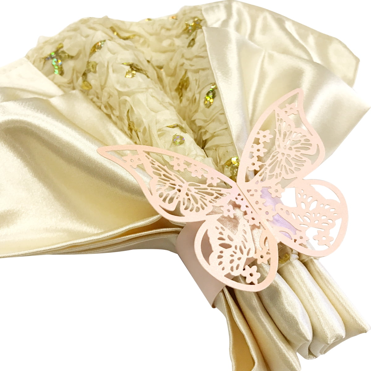 Wrapables® Butterflies Wedding Decor Napkin Rings (Set of 50), Pink