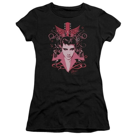 Junior Faces - Elvis Lets Face It Juniors Short Sleeve Shirt
