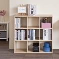 thumbnail image 6 of Heavy Duty 9 Cube Organizer Shelf Stackable Ultra Thick Particle Board Bookcase Closet Storage Cabinet - Sonoma Oak, 6 of 7