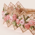 thumbnail image 7 of Baby Girl Floral Headbands- 3pcs Nylon Headband Handmade Flower Crown Elastic Hairband Newborn Toddler Hair Accessories Gifts for Girls, 7 of 7