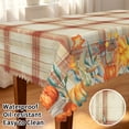 thumbnail image 2 of Tchckioa Autumn Line Grid Tablecloth for Restaurant,Rectangle 52x70 Stain Proof Table Cover, 2 of 6