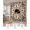 thumbnail image 7 of Fall Vintage Shower Curtain Set ，Waterproof Fabric Shower Curtains Boho Forest Bear Footprint Geometric Pattern Shower Curtains for Bathroom,Bathroom Decor 72"x72", 7 of 7