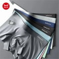 thumbnail image 2 of MIIOW 3Pcs Ice Silk Man Underwear Boxer Metal Fiber Antistatic Men Underpants Seamless Cut Hem Men's Panties Boxers Shorts Trunk, 2 of 10