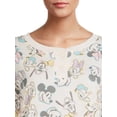 thumbnail image 4 of Disney Long Sleeve Crew Neck Printed Pajamas (Women's or Women's Plus) 1 Pack, 4 of 5