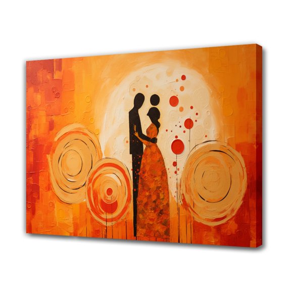 Abstract Art Modern Decorative Painting A Pair Of Lovers Hug Each Other Framed Canvas Poster Bedroom Decor Sports Landscape Office Room Decor Gift,Frame-style,16x24inch(40x60cm)