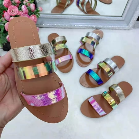 

Summer Slippers For Women Beach Accesseories Flip Flops For Women Women S Flat Bottom Fashion One Line Open Toe Summer Casual Sandals Swimming Pool Accessories Mens Women Slippers
