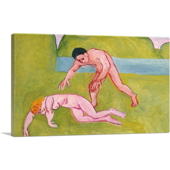 ARTCANVAS Nymph and Satyr 1908 Canvas Art Print by Henri Matisse - Size: 26" x 18" (0.75" Deep)