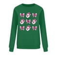 thumbnail image 4 of HOMBOM Green Sweatshirts for Women Crewneck Light Up Christmas Funny Xmas Santa Merry Ladies Sweatshirt Fall, 4 of 6