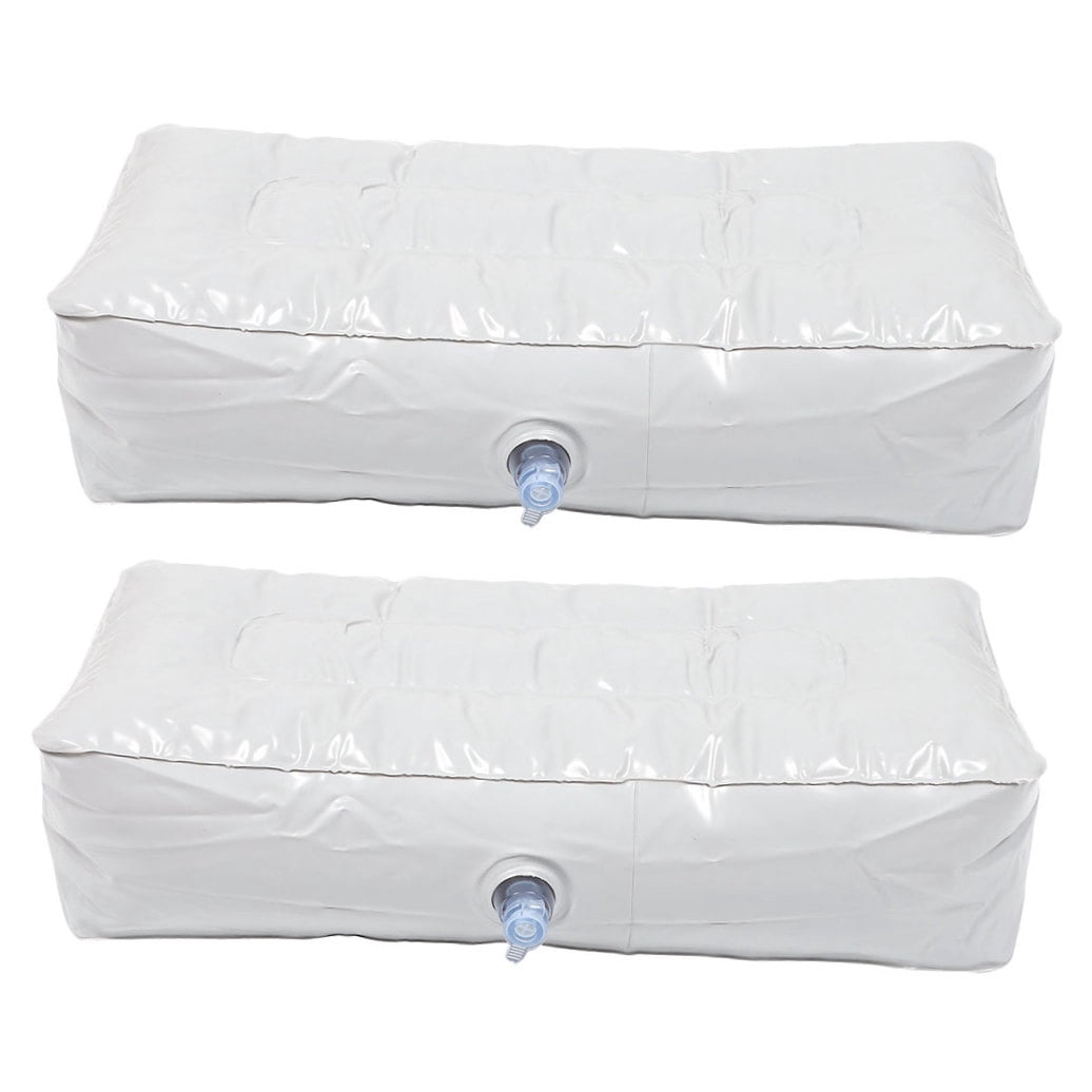 ELAYARD Set of 2 White PVC Inflatable Boat Seat Cushions, Pads for Kayak and Outdoor Water Activities