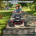thumbnail image 3 of 12V Kids Ride On ATV Car, MUKIDY 2 Wheeler Motorcycle Electric Vehicle ATV with LED, Music,Ride on Car Toy for Boys and Girls -White, 3 of 10