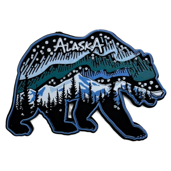 Alaskagift Northern Lights Grizz Magnet