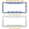 thumbnail image 6 of Blue and  Porcelain License Plate Frame 2 Pack  Car Accessories Flower License Plate Frame for Standard U.S. Canada Vehicles Size 12.3 x 6.3 Inch 4 Holes, 6 of 14