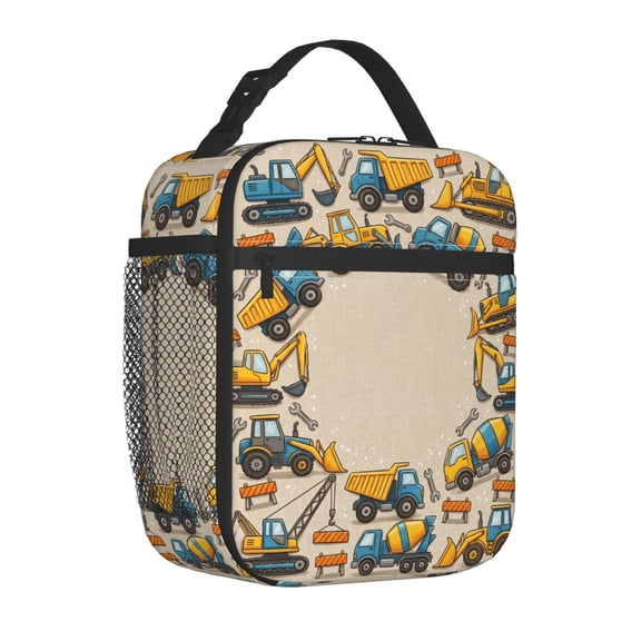 Construction Lunch Bag, Heavy-Duty Insulated Soft Shell Tote, Reusable High-Capacity Thermal Cooler, Leak-Resistant Multi-Pocket Meal Box for Worksite