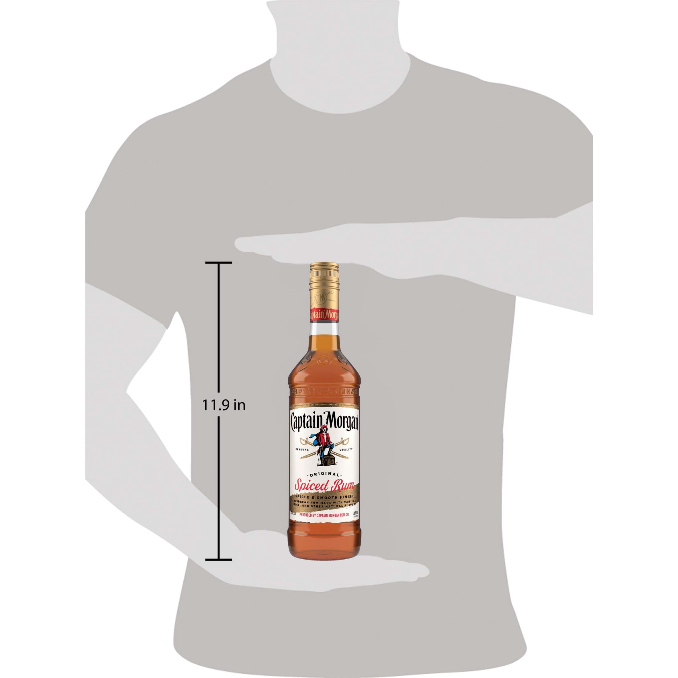 Captain Morgan Original Spiced Rum, 750 ml Bottle, 35% ABV