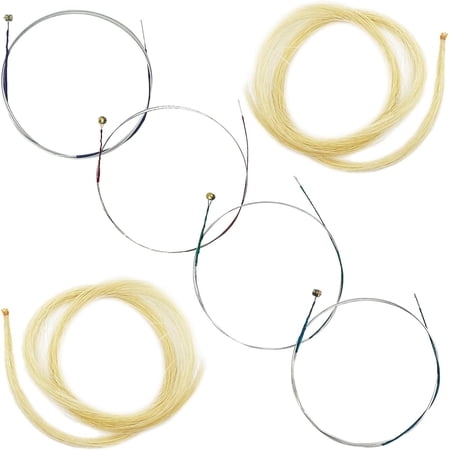 Violin Strings 4/4 Full Set, SourceTon Violin Strings Suit, with Nickel Plated Ball Head, with 2 sets of Violin Bow Hair, for Violin and Violin Bow