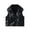 Black, variant on MeetoTime Kids Sleeveless Leather Winter Jacket Outerwear Casual Solid Color Zipper Lapel Coat for Baby Boys Girls 1-10 Years