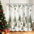 thumbnail image 5 of Tchckioa Christmas Snowy Home Shower Curtain for Bathroom,Waterproof and Privacy Hooks Bath Curtain,72x78, 5 of 6