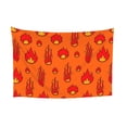 thumbnail image 7 of DouZhe Cartoon Fire Flames Red Tapestry Wall Hanging Tapestries Dorm Room Home Decor, 60" x 40", 7 of 7