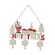 thumbnail image 3 of Letrero colgante de madera navideño con diseño de muñeco de nieve para puerta, decoración de pared rústica de madera para Navidad Estilo A, 3 of 8