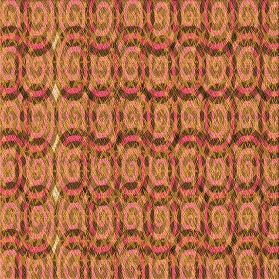 Ahgly Company Machine Washable Indoor Square Transitional Red Area Rugs, 7' Square