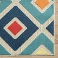 thumbnail image 4 of LR Home Elise 2' x 3' Blue Diamond Hi-Low Indoor/Outdoor Area Rug, 4 of 9