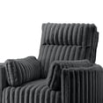 thumbnail image 4 of Ezo Swivel Accent Chair, Channel Dark Gray Polyester Corduroy 2 Pillow, 4 of 5