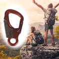 thumbnail image 6 of harayaa Double Locking Snap Hook Self Locking Carabiner Clip Smooth Key Nose Gate Aluminum Rock Climbing Carabiner for Mountaineering Red, 6 of 9