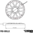 thumbnail image 5 of Cubierta para parlante DS18 PRO-GRILL8 para parlante de audio para auto de 8 pulgadas, 5 of 5
