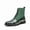 Green, variant on Men's Handcrafted Cap-Toe Ankle Boots - Suede & Snake Print Leather, Cap Toe, Dress Casual Ankle Boots