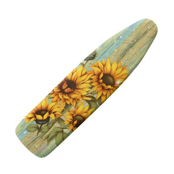 Kuiaobaty Sunflower Wood Grain Ironing Board Cover Table Top Home Decoration Non Stick Scorch and Stain Resistant Iron Dust Cover Protector Cover Standard Size 15 x 54 Inch
