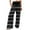 Black, variant on Comfy Pajama Pants for Women Casual Stripe Print Palazzo Pants Lounge Stretch Wide Leg Trousers with Pockets Beige XL