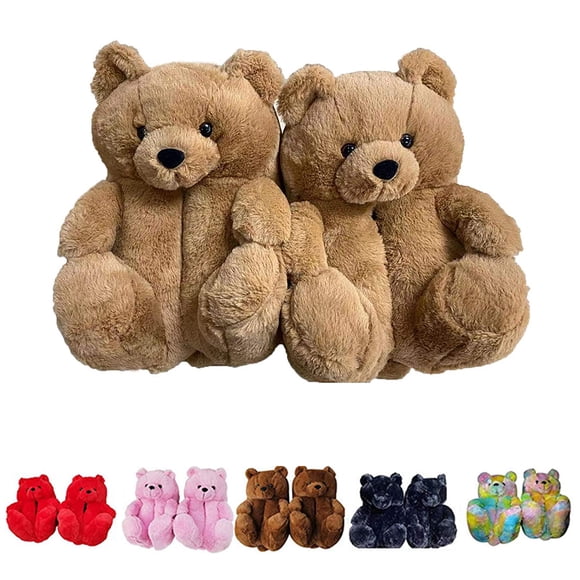 Zapatillas de Felpa ANGGREK Oso de Dibujos Animados Talla Única EE. UU. 6-8