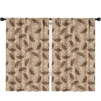 Blackout Kids Curtains,Football with Symbols Pattern Childrens Insulated Curtains Set Of 2,Bedroom Essentials,Toddler Room Decor 52"x84"