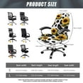 thumbnail image 6 of FKELYI Cow Sunflower Print Office Chair Cover Stretch Fabric Computer Chair Slipcover Washable Anti-Dust Rotating Chair Protector for Boss Chair Home Decoration, Small, 6 of 6