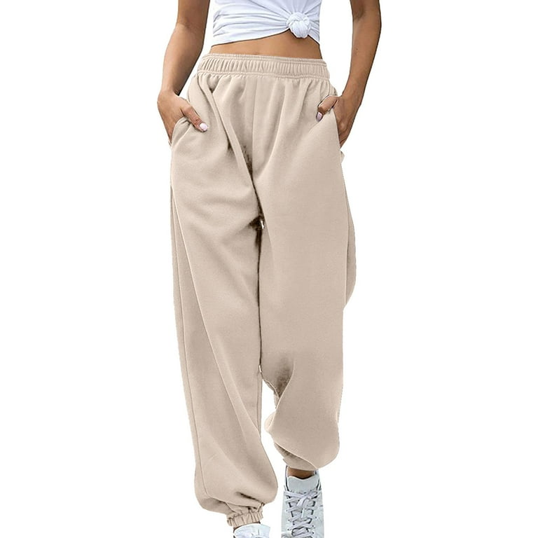 Womens joggers without drawstring deals