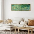 thumbnail image 2 of IDEA4WALL Extra Large Framed Canvas Print Wall Art Impressionist Garden Lush Floral Landscape Fine Art Retro Pastel Green Abstract Art Oversized Wall Decoration Relax/Calm for Living Room - 60"x20", 2 of 5