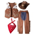 thumbnail image 2 of ANINEO Western Cowboy Character Clothes Performance Clothes Jacket Pants Suit Birthday Party Christmas Halloween Dress Up Clothing for Child, 2 of 5