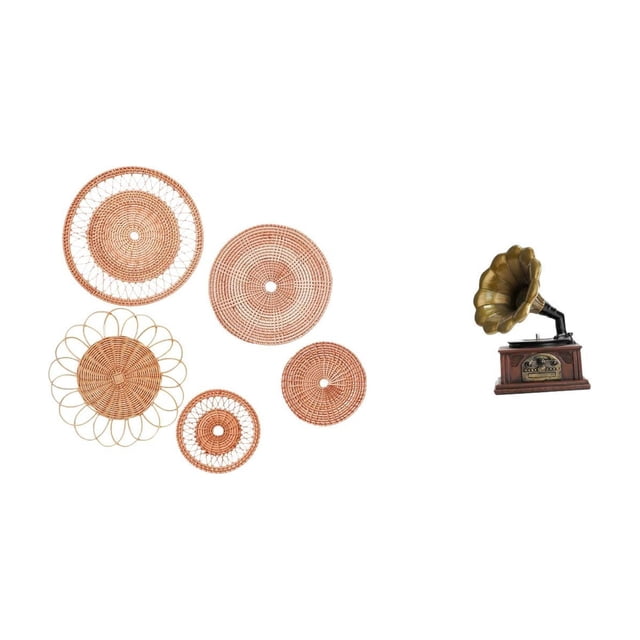 Manualidades de pared,Decoración de pared colgante. Ratán tejido artesanal.,Estatua antigua,Estatua vintage,figura de resina,artesanía,Escultura coleccionable,adorno artesanal de resina para