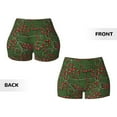 thumbnail image 4 of KLL Red Snake Pattern Workout Shorts for Women Scrunch Short Gym Yoga Running Sport Active Exercise Fitness Shorts, 4 of 8