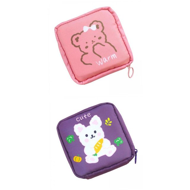 Bolsa de almacenamiento de servilletas sanitarias multifunción de dibujos animados jinwen oso conejo