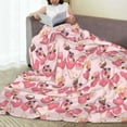 thumbnail image 6 of Fuzoiu Summer Flamingo Print Ultra-Soft Micro Fleece Blanket,All Seasons Flannel Throw, Lightweight Blanket for Bed, Sofa, Couch, Movie Night, Camping, and Travel-60"x50", 6 of 7