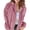 Pink, variant on Women's Corduroy Hooded Long Sleeve Jacket Solid Color Loose Comfortable Casual Outerwear Khaki XL