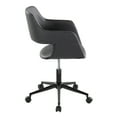 thumbnail image 4 of LumiSource Black Metal, Black PU Margarite Task Chair, 4 of 6