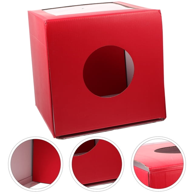 Boîte à Billets Multifonction Rouge pour Décoration en Papier Adaptée aux Fêtes et Événements