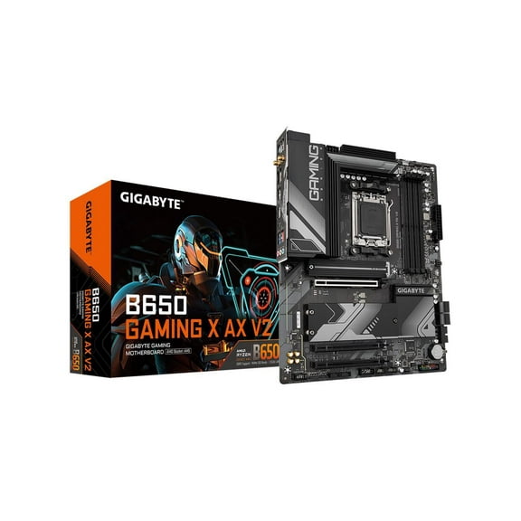 GIGABYTE B650 GAMING X AX V2 AM5 LGA 1718 AMD B650 ATX DDR5, Triple M.2, PCIe 5.0, USB 3.2 Gen2x2 Type-C, AMD Wi-Fi 6E, Realtek 2.5GbE LAN