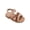 Tan, variant on Toddler Girl's Sandals – Cute Flat Adjustable Summer Strappy Sandals for Toddler/Little Kid/Big Kid