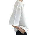 thumbnail image 6 of INCERUN Men's Fashion Short Sleeve Solid Color Shirts Loose Casual Tops, 6 of 7