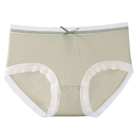 Bigersell Plus Size Underwear Clearance Womens Underwear Boy Shorts Panty Style P-896 Cotton Boyshort Panties Ladies Thong Briefs Mid Waist Women s Bikini Panties Green M