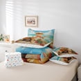 thumbnail image 6 of Homewish Animal Cat 7-Piece Bedding Comforter Set For Teens Boys Girls,Music Guitar King Bedding Sets,Botanical Flower Cactus Ultra Soft Bed Sheets,Breathable Home Decor,Reversible, 6 of 8